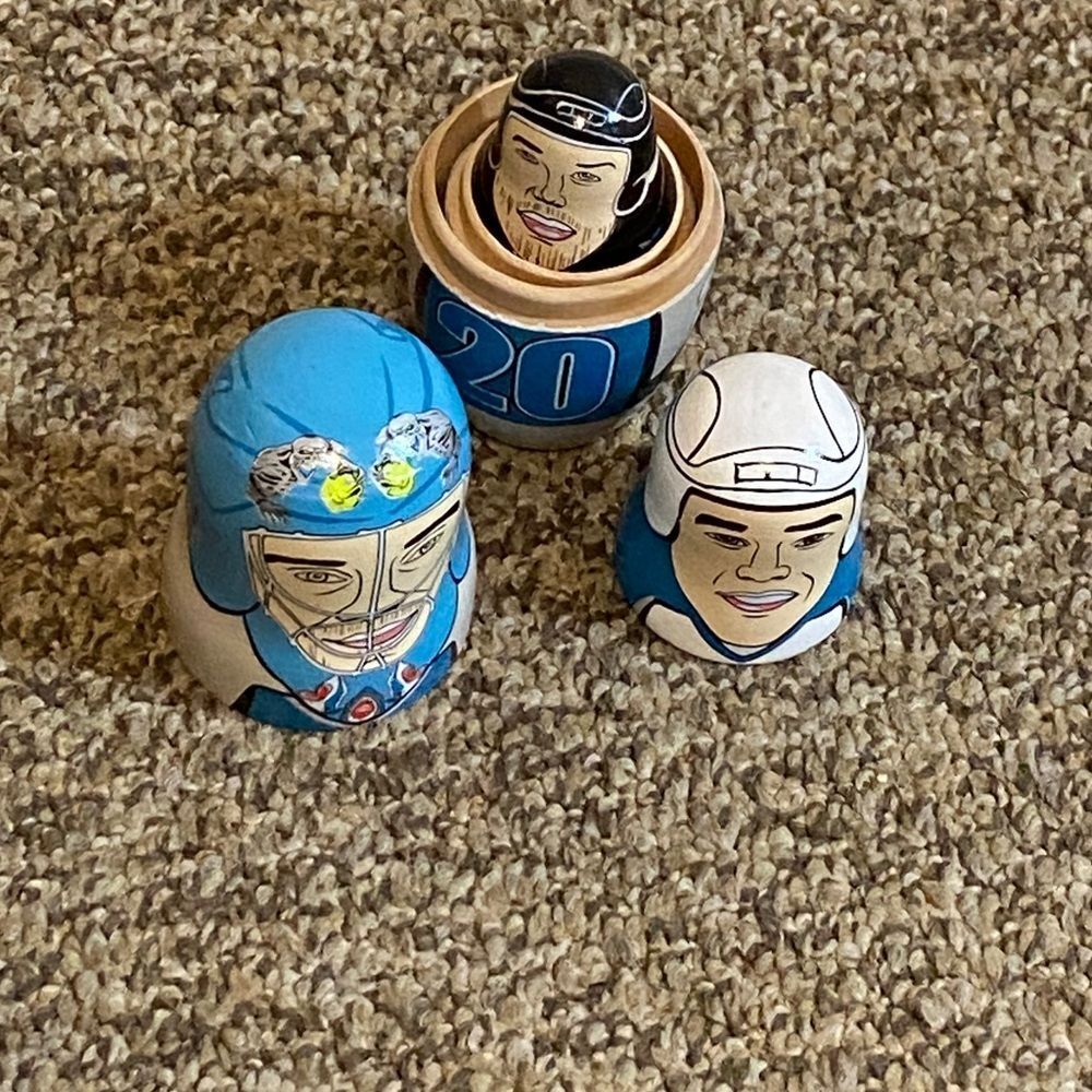 VTA, San Jose HP Blue, Black & White Hockey Nesting Doll Wall Art